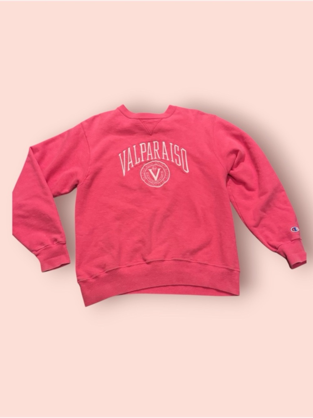 Vintage Champion Valparaiso Hot Pink Sweatshirt